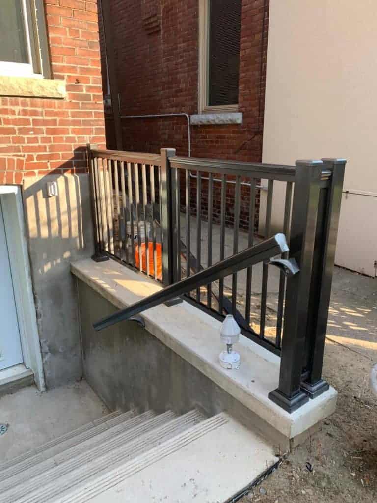 walkout basement railings toronto